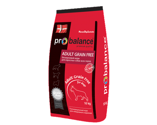 ProBalance Adult Grain Free сухой беззерновой корм премиум класса для взрослых собак всех пород. Вес: 10 кг