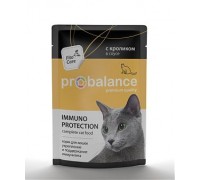 ProBalance ADULT Immuno Protection корм консервированный для кошек с кроликом в соусе. Защита и поддержание иммунитета (пауч). Вес: 85 г