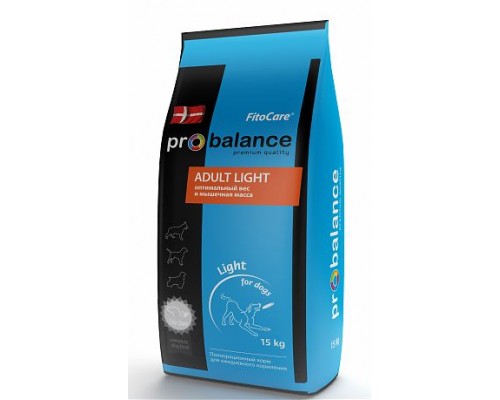 ProBalance Adult Light Корм сухой для взрослых собак с нормальной активностью. Вес: 15 кг