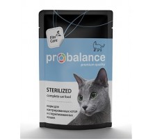 ProBalance Sterilized корм консервированный для кастрированных котов и стерилизованных кошек (пауч). Вес: 85 г
