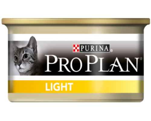 Pro Plan Light консервы для взрослых кошек низкокалорийный индейка (Про План). Вес: 85 г