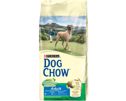 PURINA DOG CHOW Дог Чау Корм для взрослых собак крупных пород с индейкой. Вес: 2,5 кг