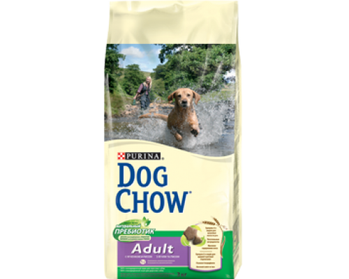 PURINA DOG CHOW Дог Чау Корм для взрослых собак с ягненком и рисом. Вес: 800 г