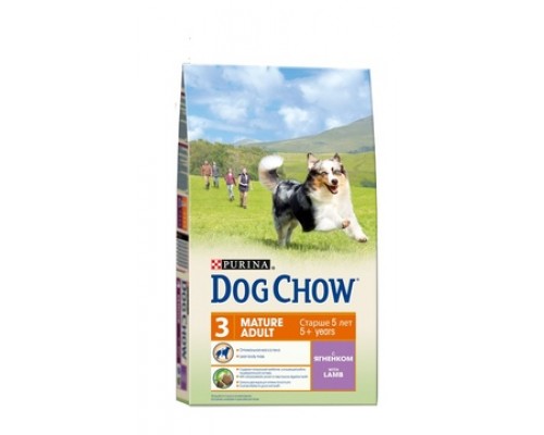 PURINA DOG CHOW Дог Чау сухой корм для собак старше 5 лет ягненок. Вес: 800 г