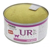 PURINA Pro Plan Veterinary Diets UR ST/OX URINARY консервы для кошек при мочекаменной болезни мусс лосось Пурина (Про План). Вес: 195 г