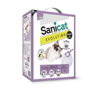 Sanicat Комкующийся антибактериальный наполнитель для пожилых кошек, мощный контроль запаха без пыли (Evolution Senior) 6 л