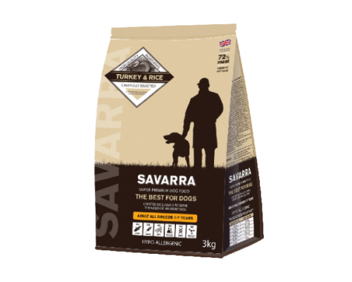 SAVARRA Adult All Breeds Dog Turkey Сухой корм для собак Индейка/рис (Саварра). Вес: 1 кг