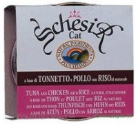 Schesir консервы для кошек Тунец/курица/рис 85 г