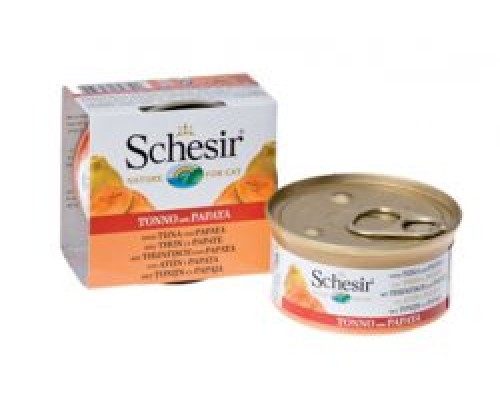 Schesir консервы для кошек Тунец/папайя. Вес: 75 г