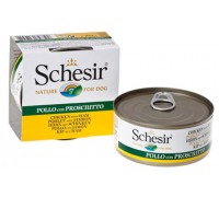 Schesir консервы для собак Цыпленок/ветчина 150 г