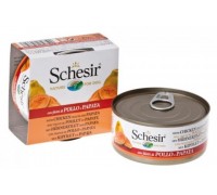Schesir консервы для собак Цыпленок/папайя 150 г