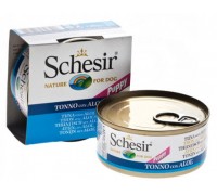 Schesir консервы для щенков Тунец/алое 150 г