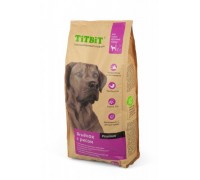 TiTBiT Сухой корм для собак крупных пород ягненок с рисом. Вес: 3 кг