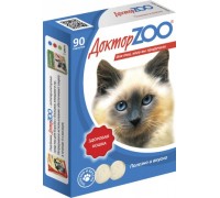 Доктор ZOO витамины для кошек с морскими водорослями Здоровый иммунитет 90 таб.