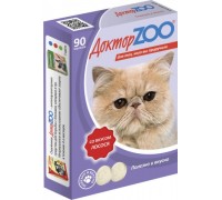 Доктор ZOO витамины для кошек со вкусом Лосося 90 таб.