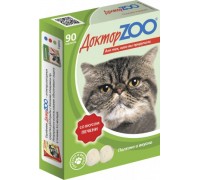 Доктор ZOO витамины для кошек со вкусом Печени 90 таб.