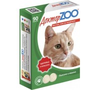 Доктор ZOO витамины для кошек с таурином и L-каратином Здоровье и красота 90 таб