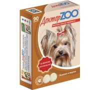 Доктор ZOO витамины для собак со вкусом Копченостей 90 таб