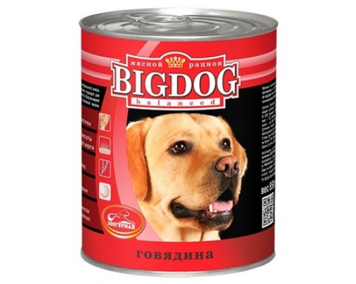 ЗООГУРМАН Консервы для собак "BIG DOG" Говядина. Вес: 850 г