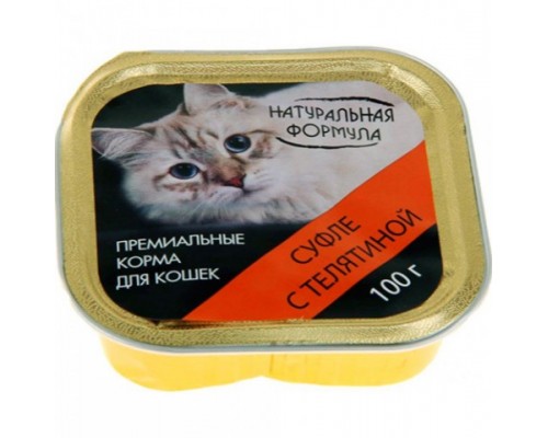 НАТУРАЛЬНАЯ ФОРМУЛА консервы для кошек Суфле с телятиной. Вес: 100 г