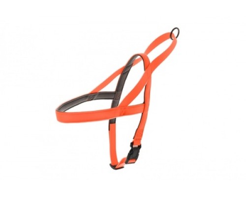 Светящаяся силиконовая шлейка, оранжевая (PETTORINA NORVEGESE FUN FLAT): 58-76 см