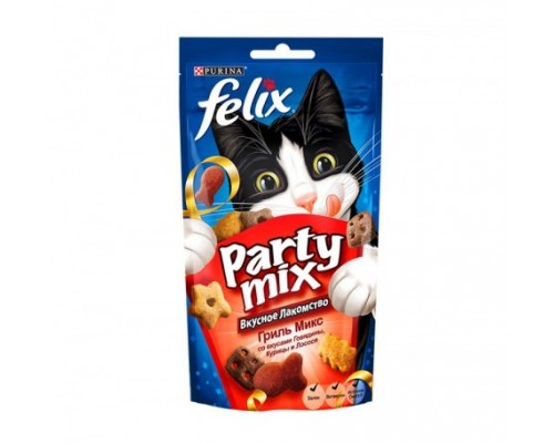 Феликс Party Mix Гриль: говядина, курица, лосось (Felix). Вес: 20 г