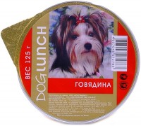 DOG LUNCH консервы для собак крем-суфле с Говядиной ламистер (ДОГ ЛАНЧ). Вес: 125 г (копия)