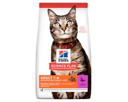 Hills Science Plan Feline Adult Optimal Care сухой корм для кошек Утка (Хиллс). Вес: 300 г