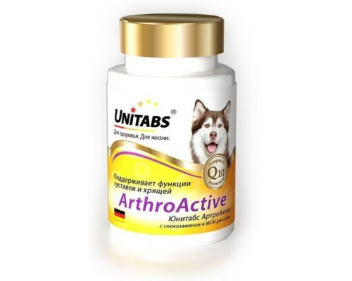 UNITABS ArthroАctive с Q10 для собак при болезнях суставов 100 таб