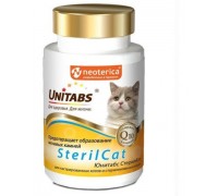 UNITABS SterilCat с Q10 Витамины для кастрированных котов и стерилизованных кошек 120 таб