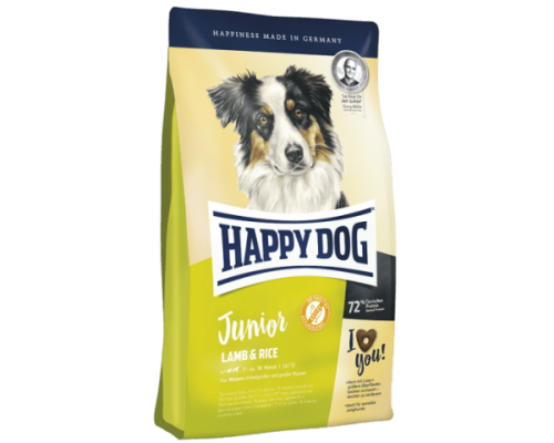 Happy Dog Junior Lamb / Rice для юниоров средних и крупных пород с 7 до 18 месяцев с чувствительным пищеварением Ягненок. Вес: 1 кг
