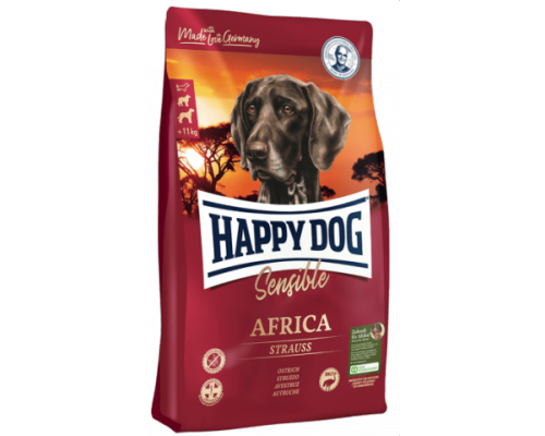 Happy Dog Africa для взрослых собак при пищевой аллергии. Страус/Картофель. Вес 1 кг