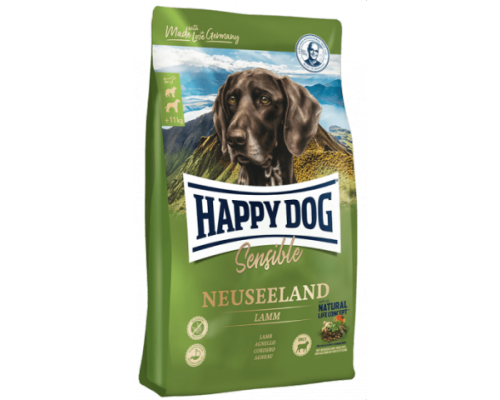 Happy Dog Neuseeland для взрослых собак весом с чувствительным пищеварением. Ягненок/Рис. Вес: 1 кг