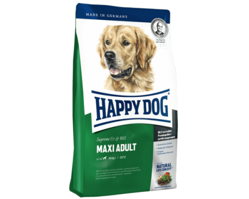 Happy Dog Maxi Adult для взрослых собак крупных пород. Птица/Лосось/Ягненок. Вес: 1 кг