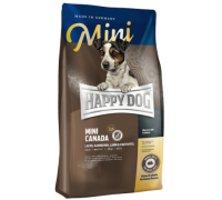Happy Dog Mini Canada для взрослых собак мелких породс повышенными потребностями в энергии и для чувствительных к корму собак. Лосось/Кролик/Ягненок/Картофель. Вес: 1 кг