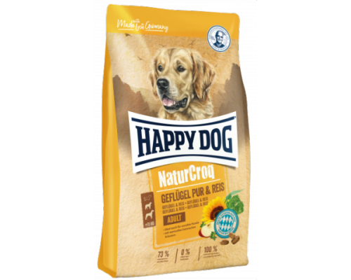 Happy Dog NaturCroq Gefluegel Pur/Reis для взрослых собак всех пород. Вес: 1 кг