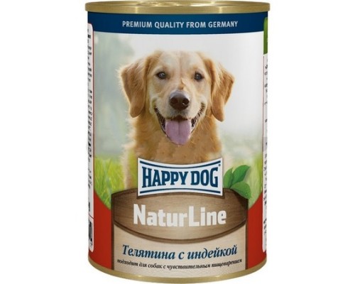 Happy Dog консервы Телятина с индейкой. Вес: 400 г