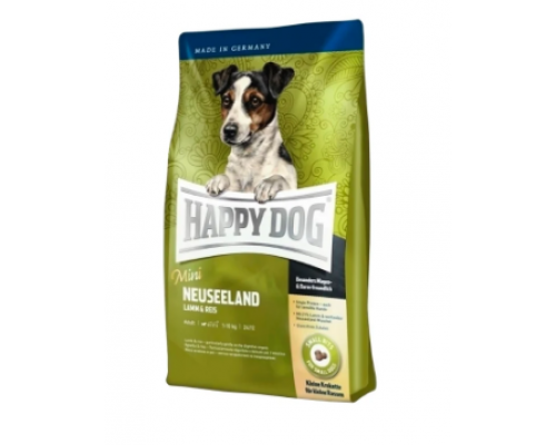 Happy Dog Mini Neuseeland для взрослых собак мелких пород с чувствительным пищеварением. Ягненок/Рис. Вес 300 г