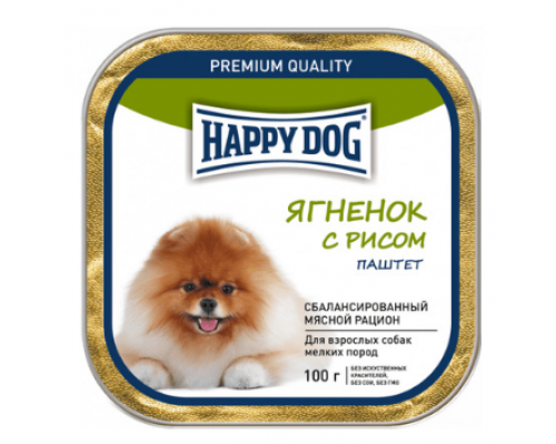 Happy Dog Ягнёнок с рисом паштет. Вес: 100 г
