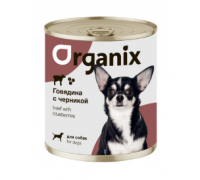 Organix Консервы для собак Заливное из говядины с черникой. Вес: 400 г