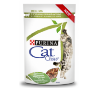 PURINA CAT CHOW пауч для кошек стерилиз Ягненок, зеленая фасоль (Кэт Чау). Вес: 85 г