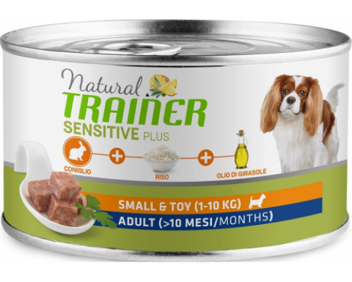 Trainer Natural SENSITIVE PLUS Mini Adult Консервы гипоаллергенный рацион для взрослых собак мелких пород с кроликом и рисом. Вес: 150 г