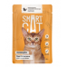 Smart Cat Паучи для взрослых кошек и котят кусочки курочки с морковью в нежном соусе. Вес: 85 г