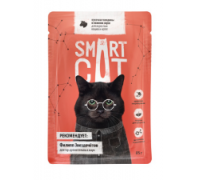 Smart Cat Паучи для взрослых кошек и котят кусочки говядины в нежном соусе. Вес: 85 г