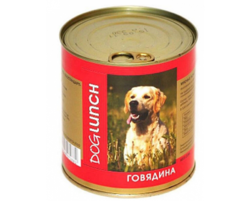 DOG LUNCH консервы для собак Говядина в желе (ДОГ ЛАНЧ). Вес: 410 г