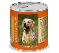 DOG LUNCH консервы для собак Цыпленок в желе (ДОГ ЛАНЧ). Вес: 410 г