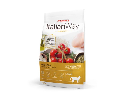 Italian Way Безглютеновый корм для кошек с курицей и рисом (ITALIAN WAY CHICKEN/RICE). Вес: 400 г