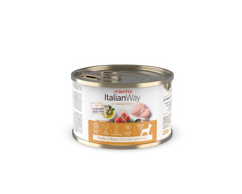 Italian Way Консервы для собак с курицей, томатами и рисом (ITALIAN WAY CLASSIC CHICKEN/RICE). Вес: 150 г