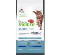 Trainer Сухой корм Natural Exigent Cat для привередливых кошек с океанической рыбой. Вес: 1,5 кг