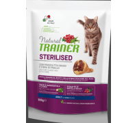 Trainer Сухой корм Natural Adult Sterilised для взрослых кастрированных кошек с сыровяленой ветчиной. Вес: 300 г